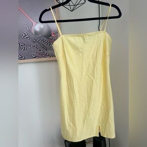Yellow Silky mini Dress ! @princesspolly